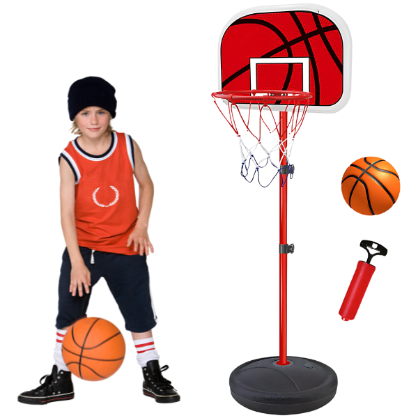 Cesta De Basquete Infantil Aro de Ferro Com Bomba 