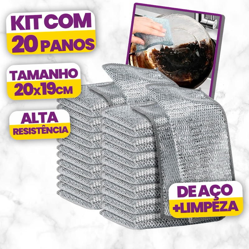 Panos De Limpeza De Cozinha Fogão Reutilizável Toalha Louça Pano Doméstico Lavagem De Aço