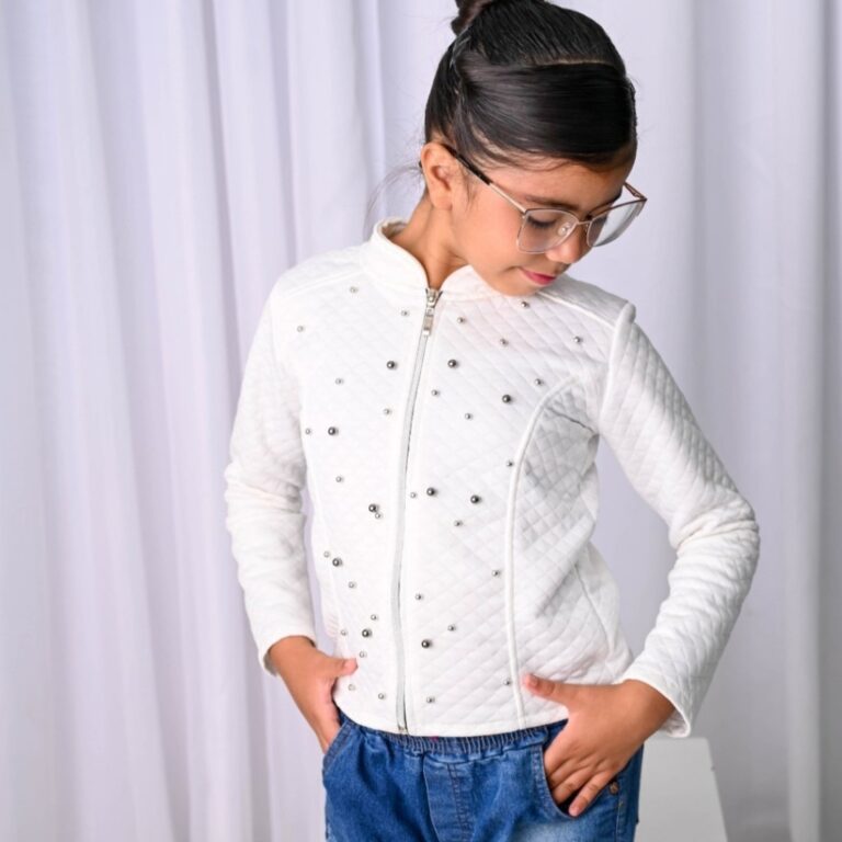 Jaqueta Infantil Feminino Metelasse com Zíper Out