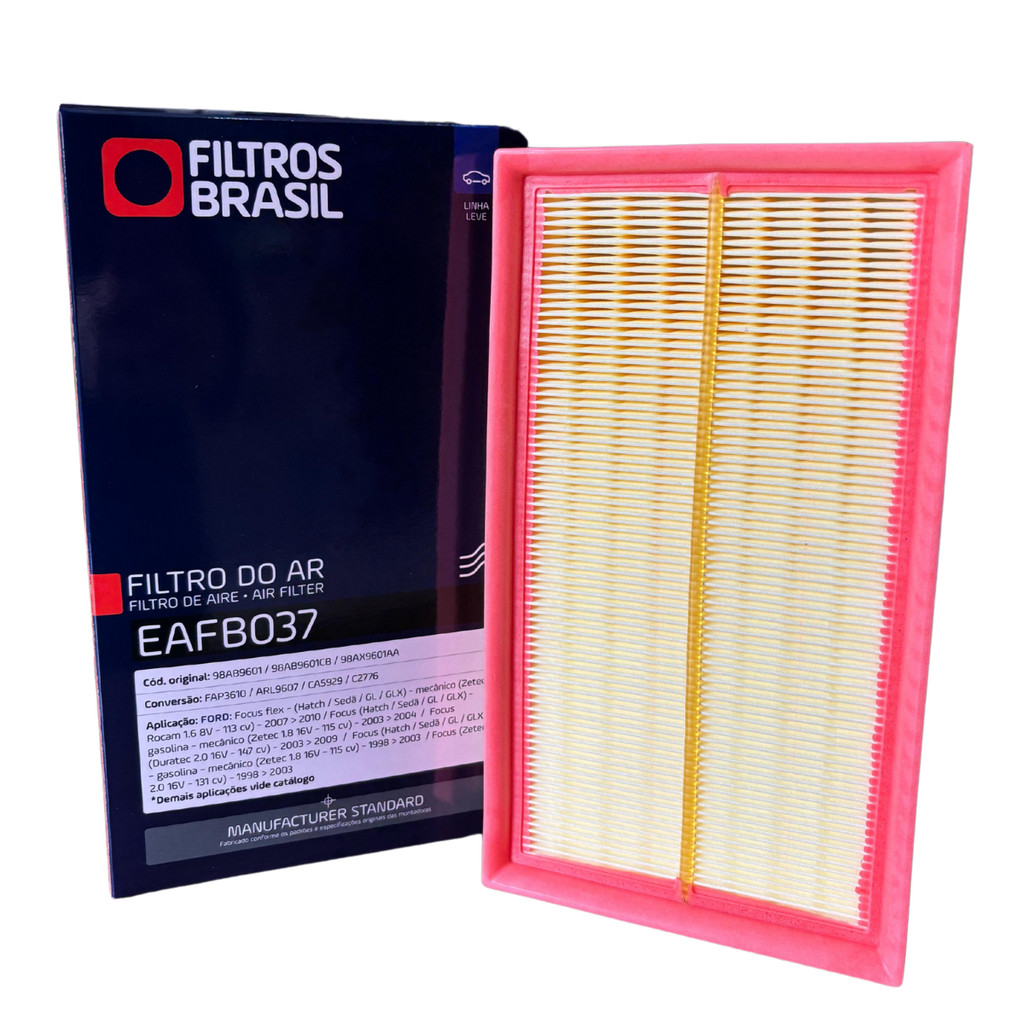 Filtro De Ar Motor Filtros Brasil Para Ford Focus Antigo 2000 Até 2008