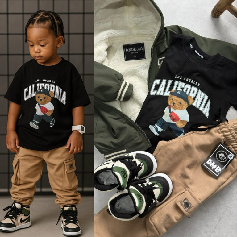 Conjunto Infantil Masculino Oversized Camiseta e c