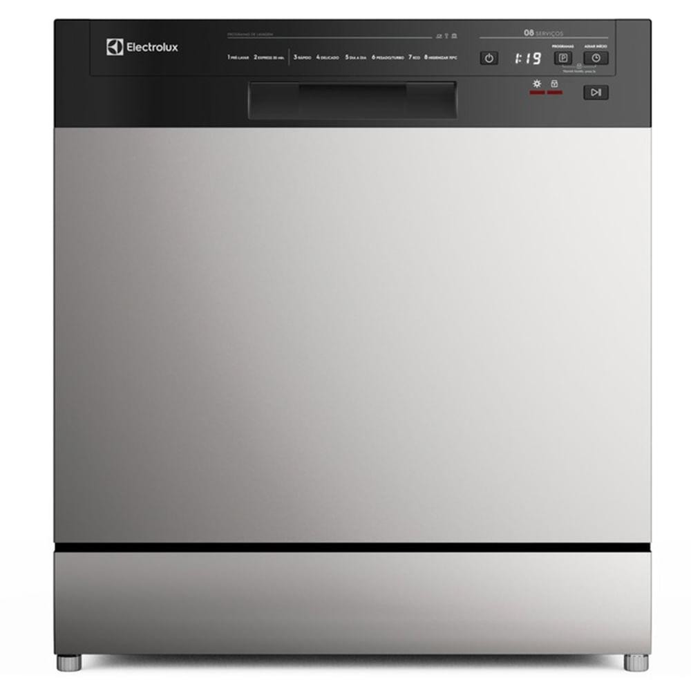 Lava-Louça Electrolux Inox com 8 Serviços, 8 Programas de Lavagem – LS08E