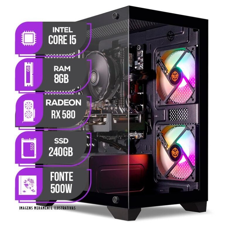 PC Gamer Mancer, Intel Core i5, RX 580 8GB, 8GB DE