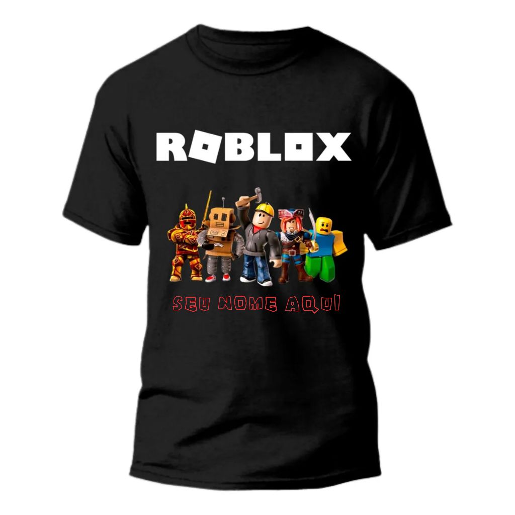 Camisa do Roblox Personalizada, Camiseta do Roblox com nome, Camiseta de Roblox, blusa Infantil
