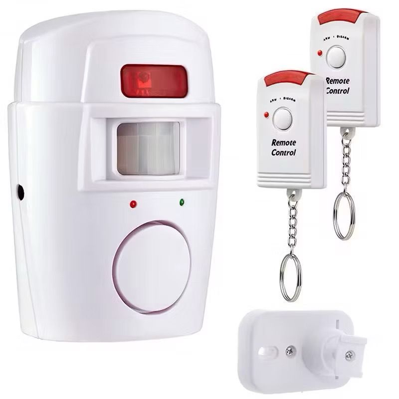 Kit Alarme Residencial Sem Fio Sensor De Presença + 2 Controles + 1 SuporteDeFixação