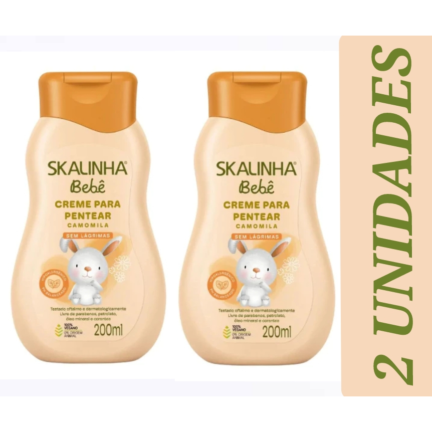 kit 02 Creme Para Pentear Camomila Skalinha Bebê 200ml