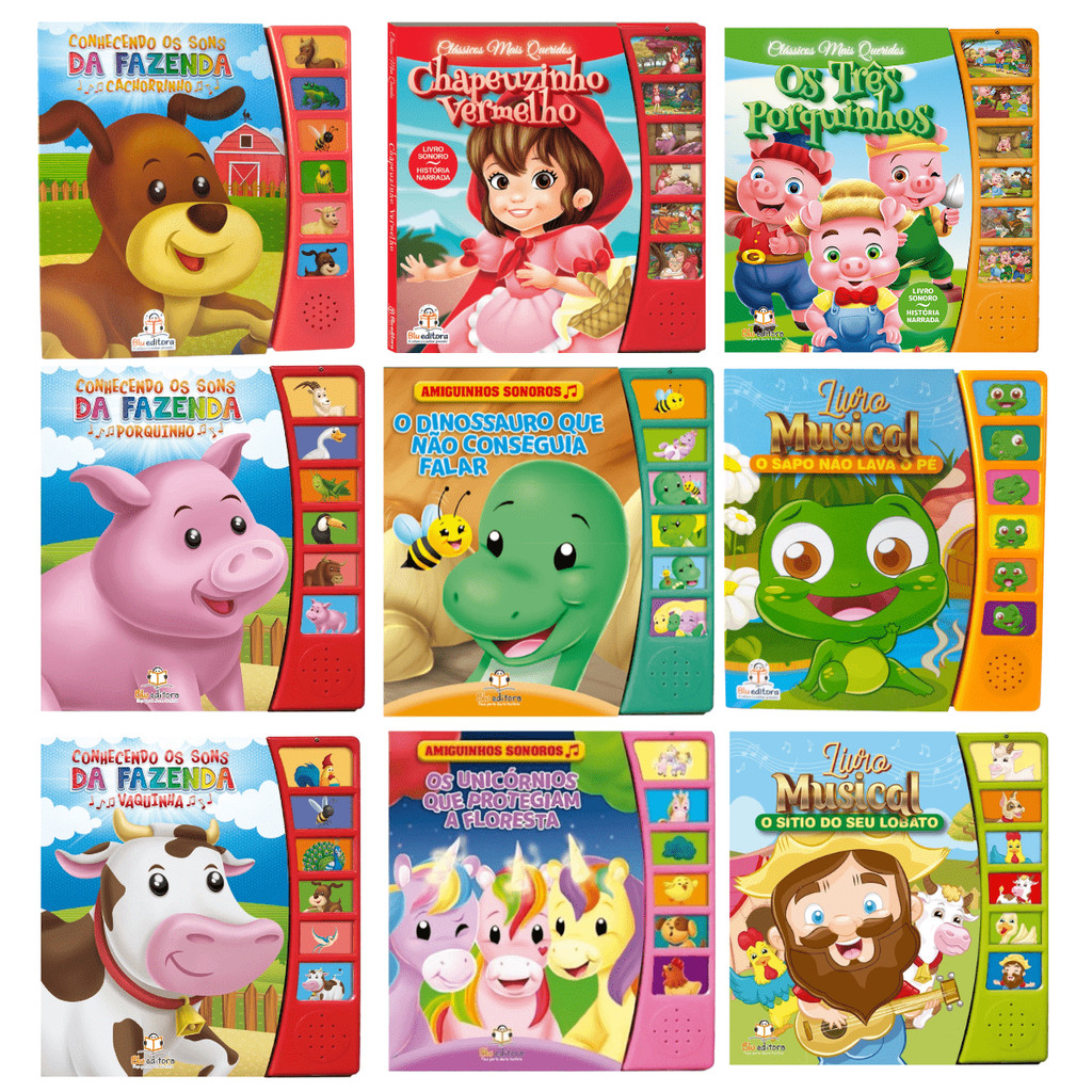 Livros Sonoros Infantil | Conhecendo os Sons dos Animais + Amiguinhos Sonoros | Aprendizado e Divers