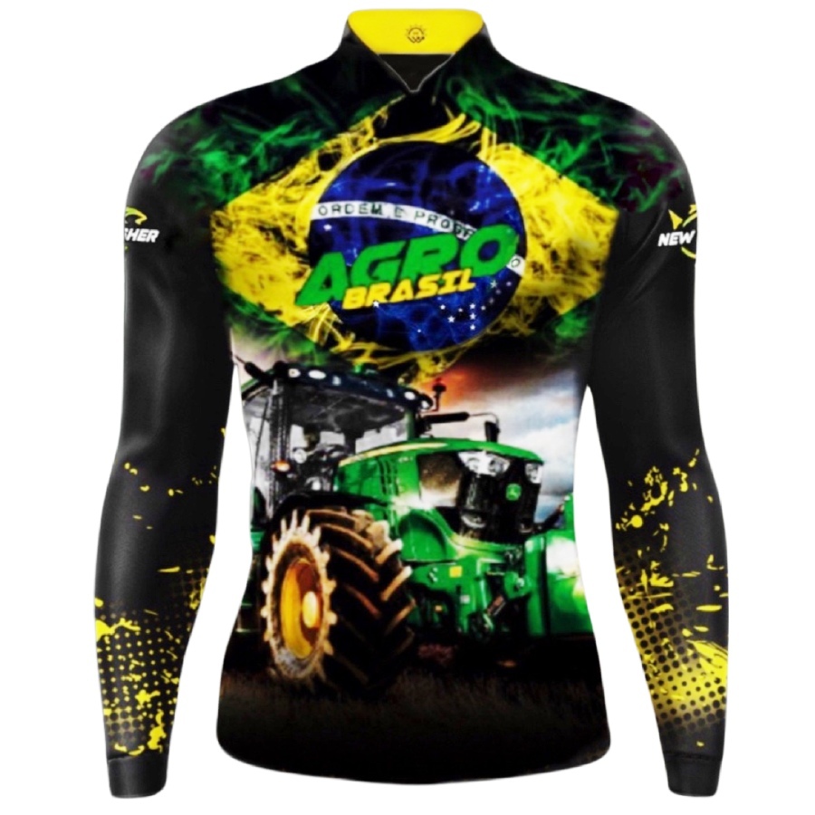 NF26M – Camisa Camiseta Blusa de Pesca Masculina New Fisher Agro – com proteção UV