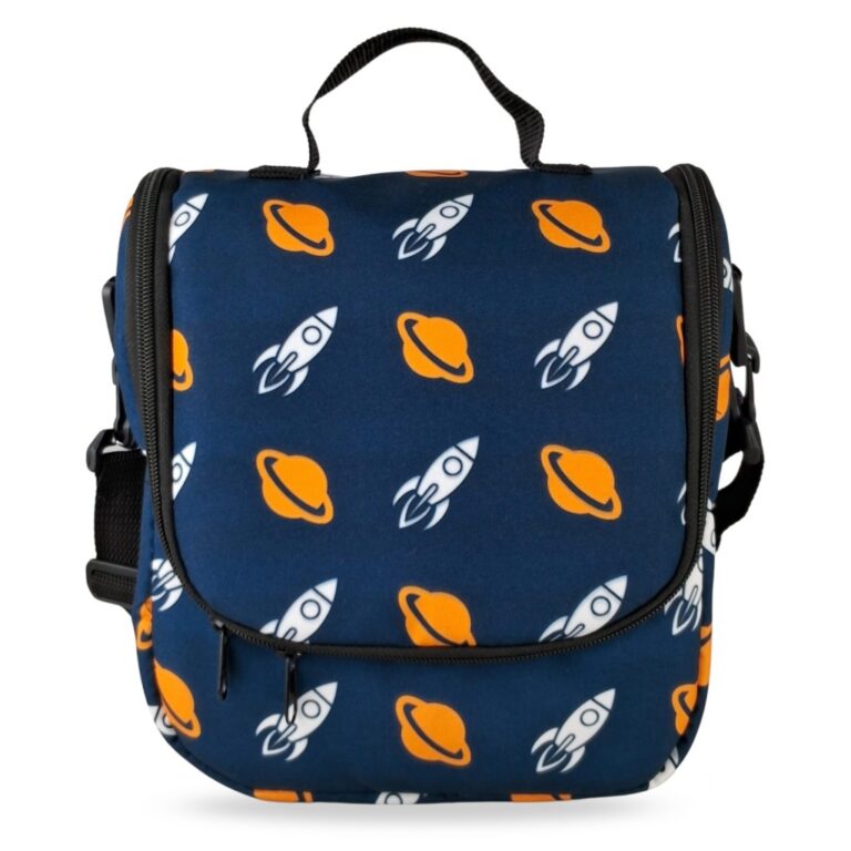 Lancheira Infantil Foguete Preto Térmica Bolsa Fr