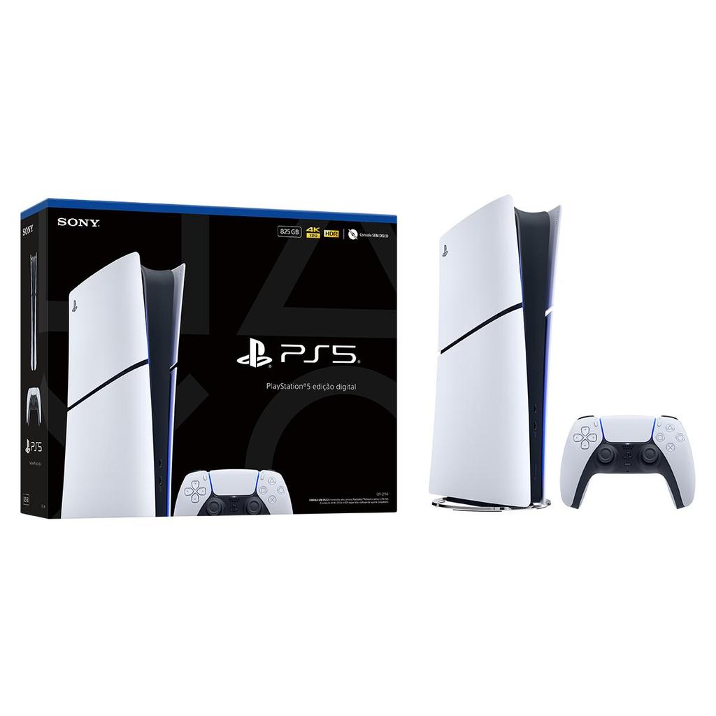 Console PlayStation 5 Slim Digital 825GB + Controle Sem Fio Dualsense Branco