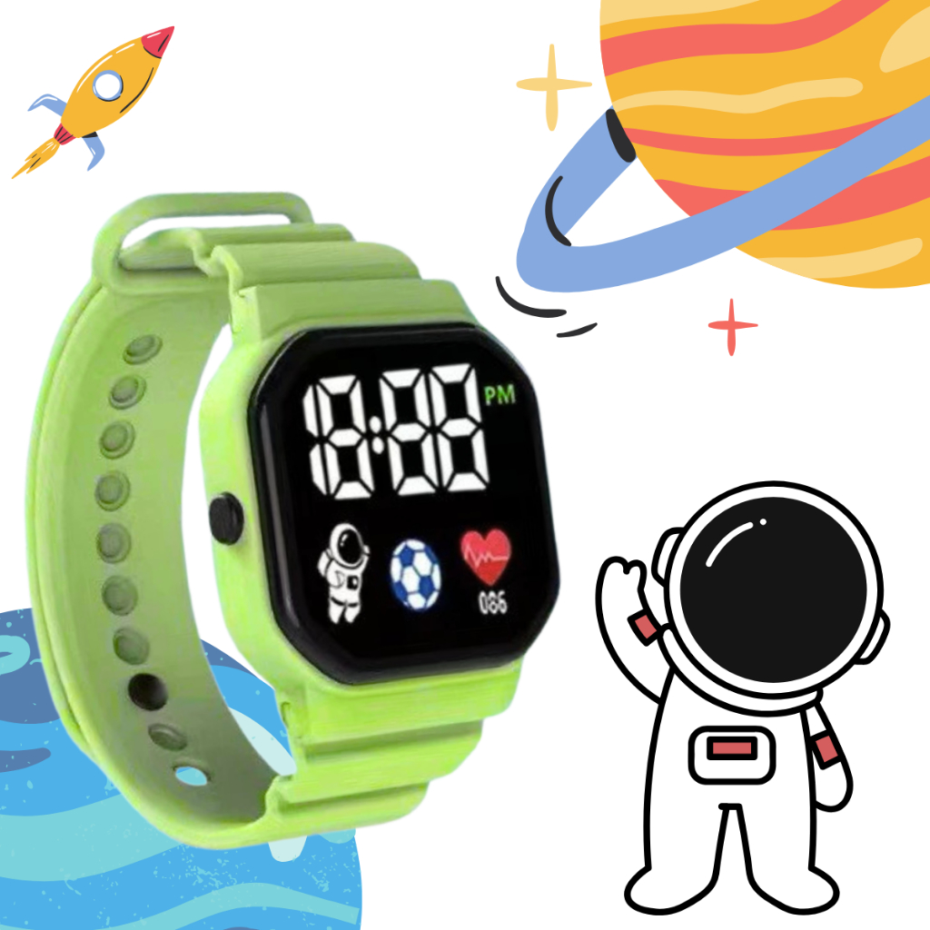 Relógio Infantil Digital Astronauta Led MODA