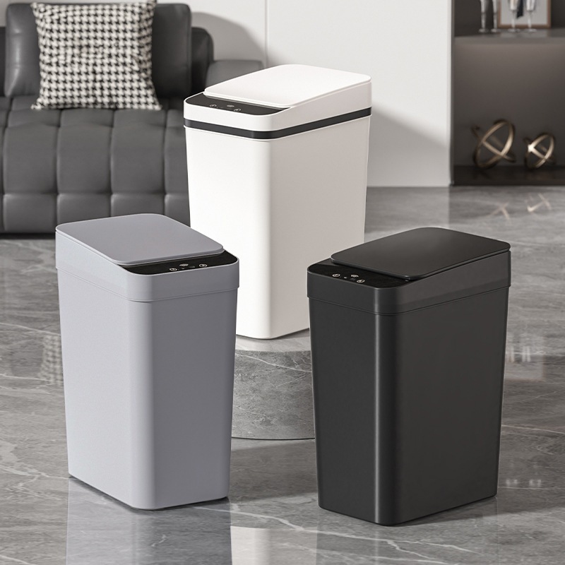 Lixeira com Sensor Automático Inteligente Abre Fácil em Toque Cesto Lixo Casa Quarto Banheiro Cozinh