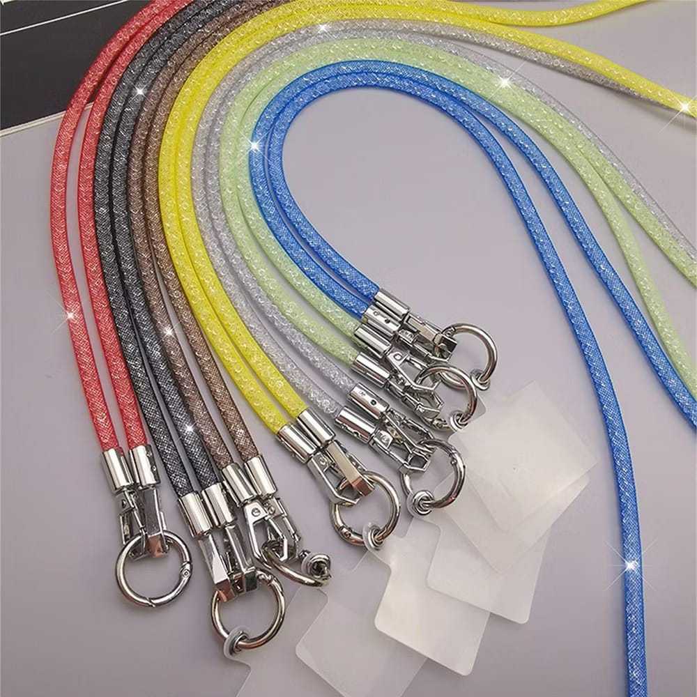 Cordão Criativo Para Celular Com Brilhos de Cristal Anti-perda  65 cm E 17 cm