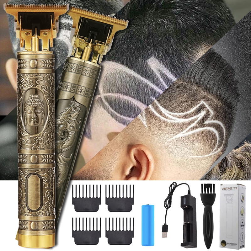 Masculina Barbeador Recarregável Profissional Máquina De Cortar Cabelo Para Barba Designer Aparador
