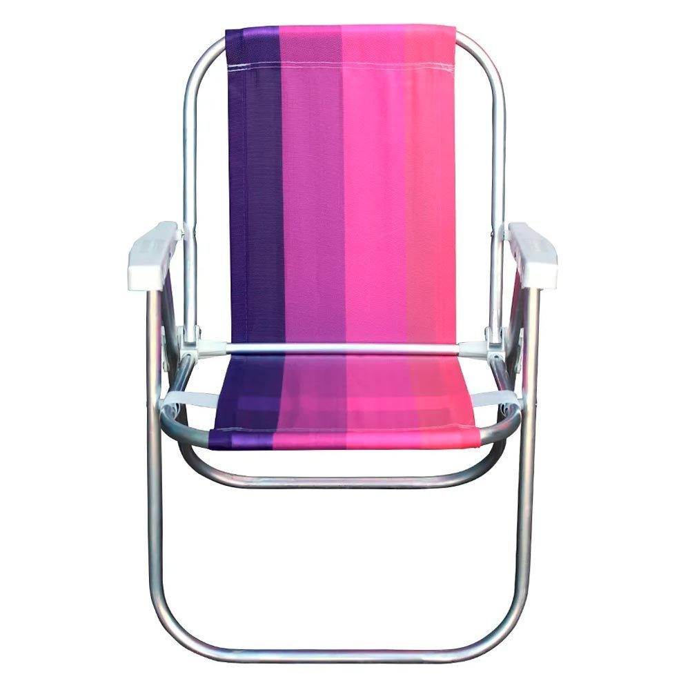 Cadeira de Praia Alta Botafogo em Alumínio Cores Diversas – Item Sortido