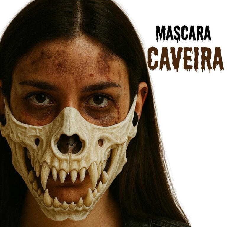 Máscara de Caveira Animal Fantasia Hallowen