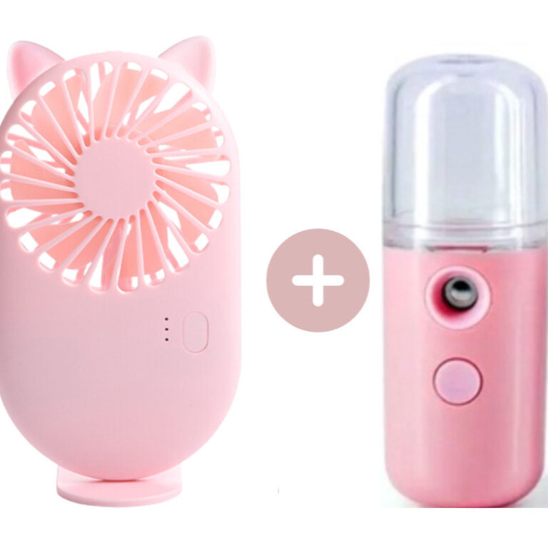 Mini ventilador+ Nano Mister spray vaporizador sec