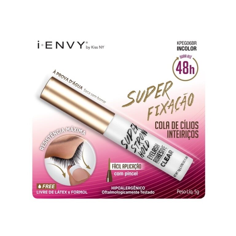 Cola Incolor para Cílios Com Pincel 48hrs Super F