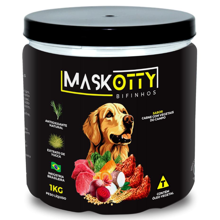 Bifinho Maskotty Petisco para cachorro Carne com Vegetais do Campo 1Kg