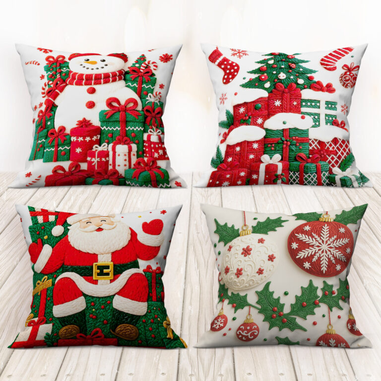 Kit Com 04 Capas De Almofadas 45×45 Em Oxford