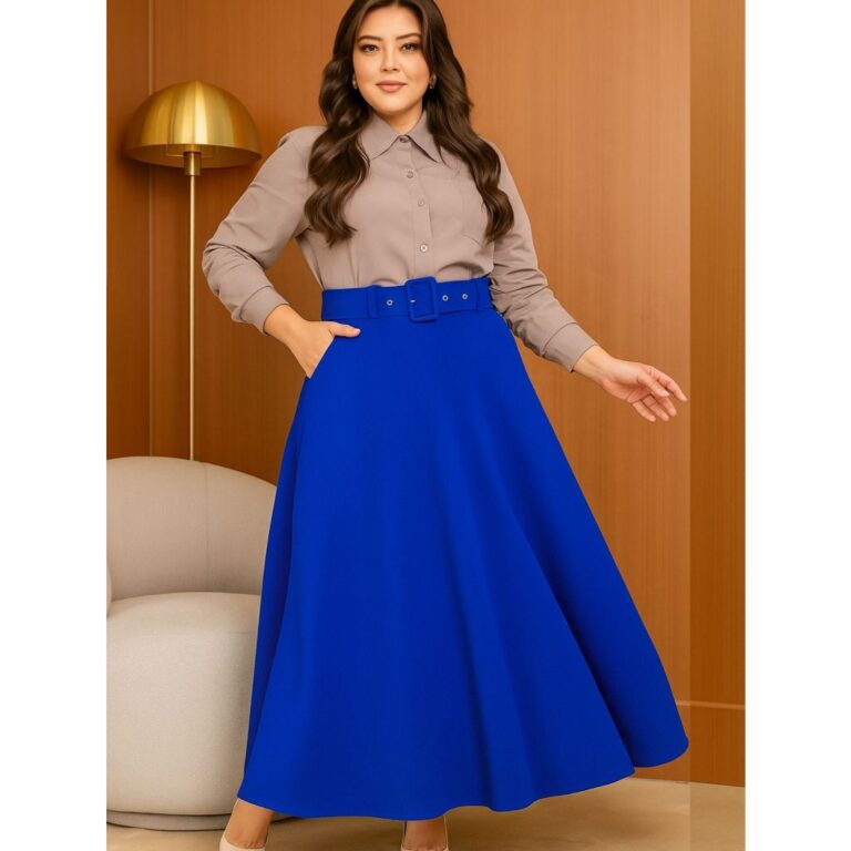 Saia Longa Gode Evangélica Moda Feminina Com Cint