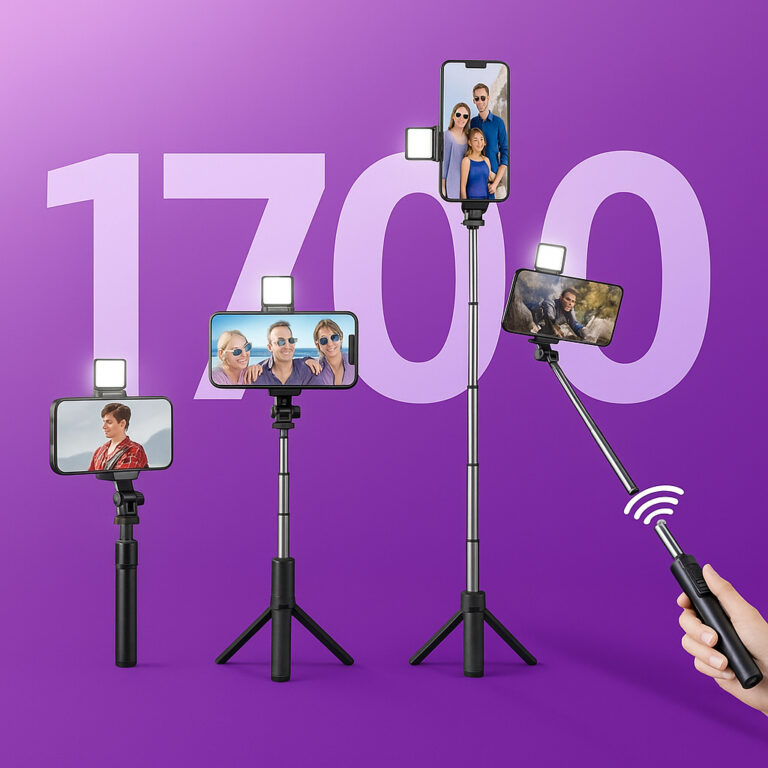 Tripé Celular Retrátil 1.70m Regulável Alumíni