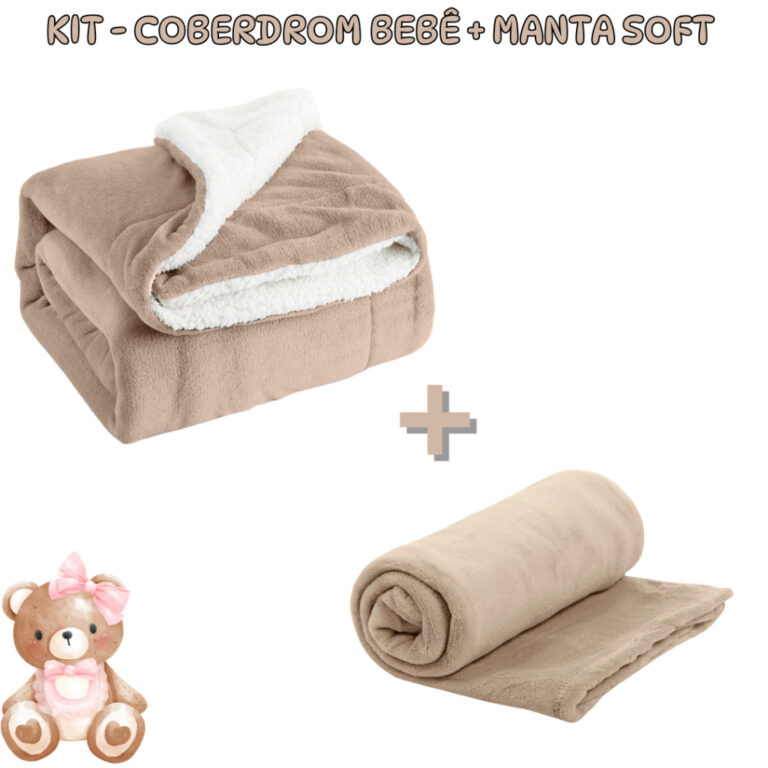 Kit 2 itens para o bebe – Manta Sherpa + Man