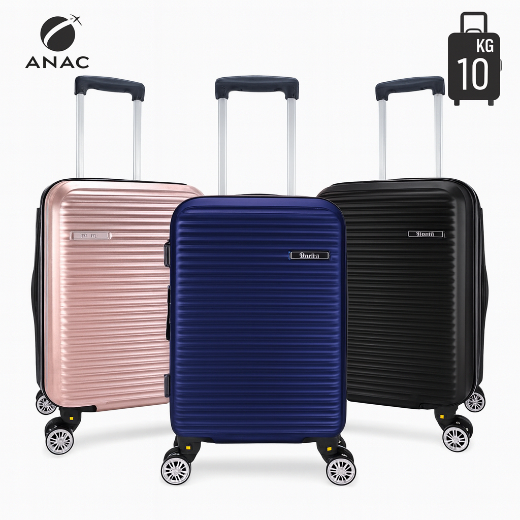 Mala De Viagem De Bordo Rígida 19/20 Rodas 360° Medidas Anac