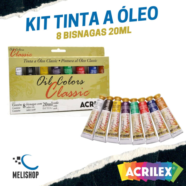 Estojo Tinta A Óleo para Tela Colors Classic Com 