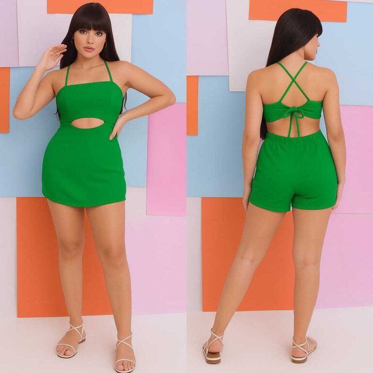 Macaquinho Duna Short Saia Menina Infantil Juvenil