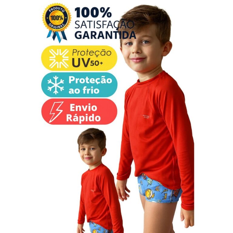 Camisa Térmica Proteção Uv 50+  Infantil Menino