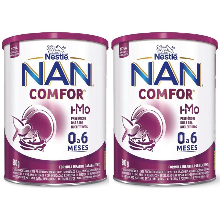 Kit 2 Latas NAN Comfor 800gr 0 a 6 Meses (ROXO)