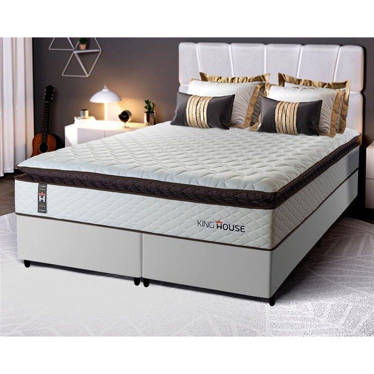 Conjunto Cama Box Espuma San Diego Branco King 193