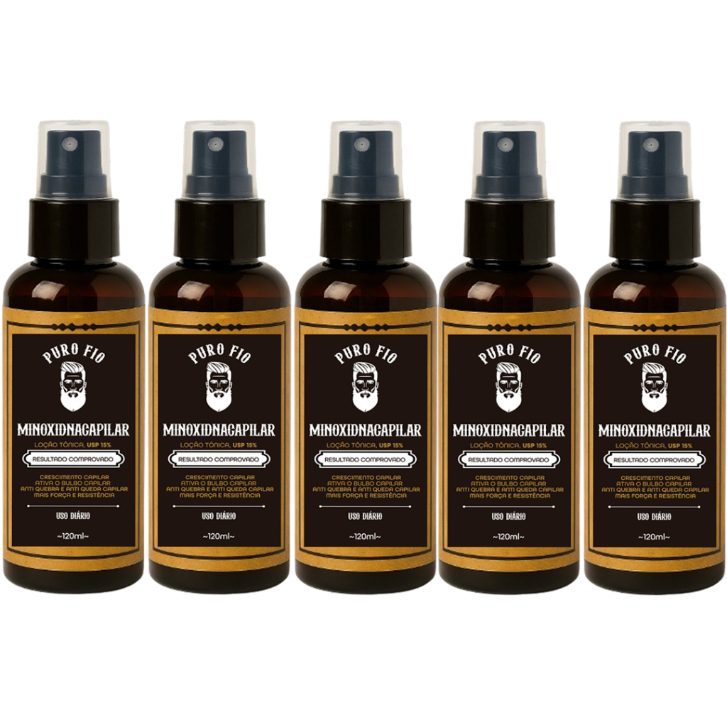 Kits PRO BARBER Tônico Capilar antiqueda 1 a 5 unidades 120ml Crescimento Cabelo Barba Bigode Sobran