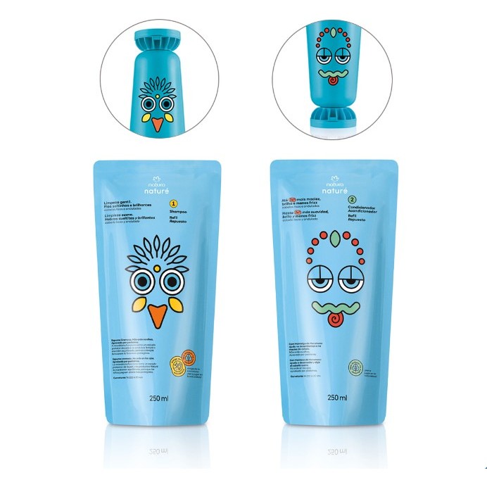 Natura Refil Naturé Kit Cabelos Lisos e Ondulados