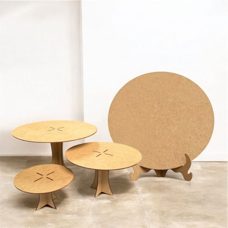 Trio de Boleira e Painel 50x50cm Para Decoração 