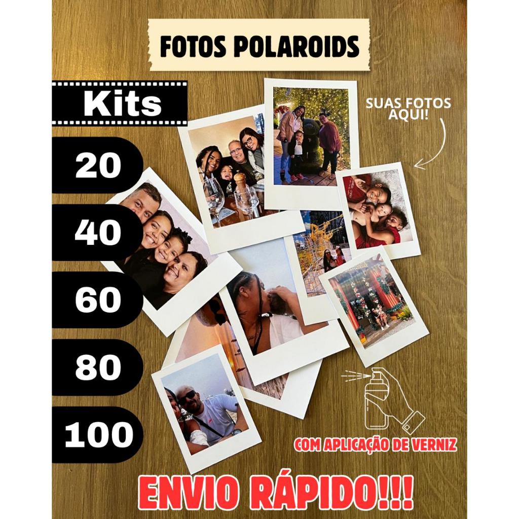 MINI FOTOS RETRÔ  7x10cm l Impressão de Fotos Personalizadas | Kits 10/20/40/60/70/80/100 unidades E