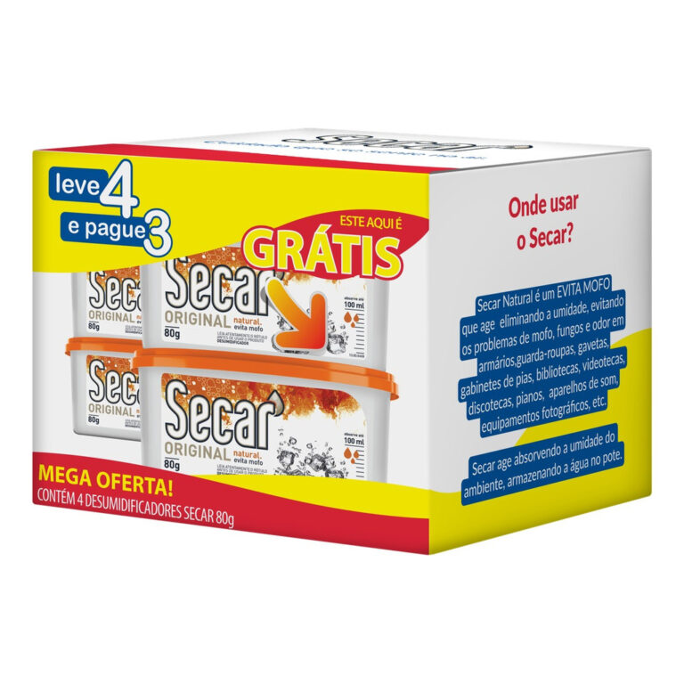 Kit Pack Leve 4 Pague 3 Anti Mofo Secar Natural 80