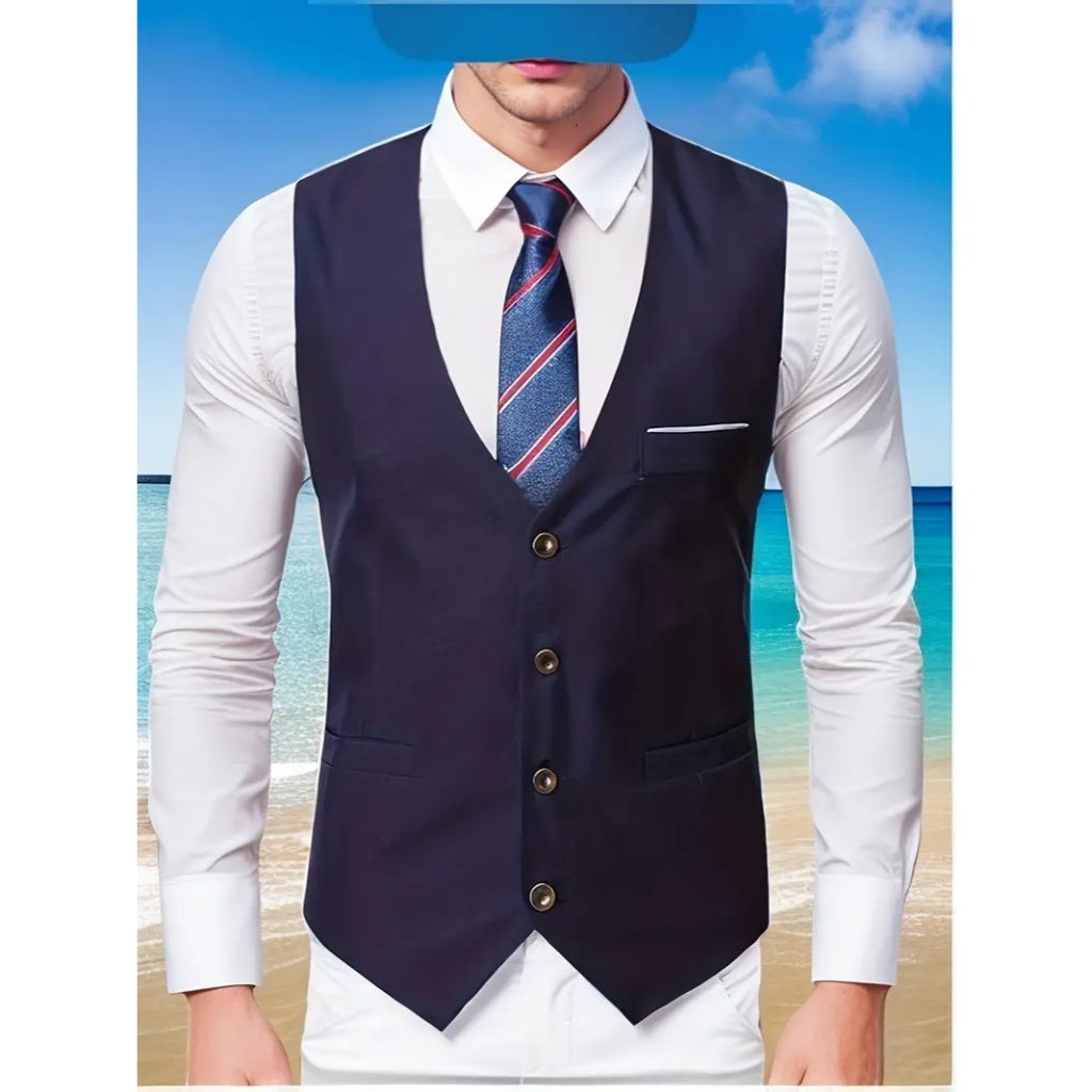 Colete Masculino Slim Premium – Quatro Botões – Envio imediato