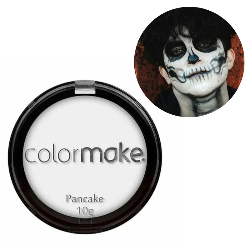 Pancake Branco Colormake Maquiagem Artística Profissional Halloween
