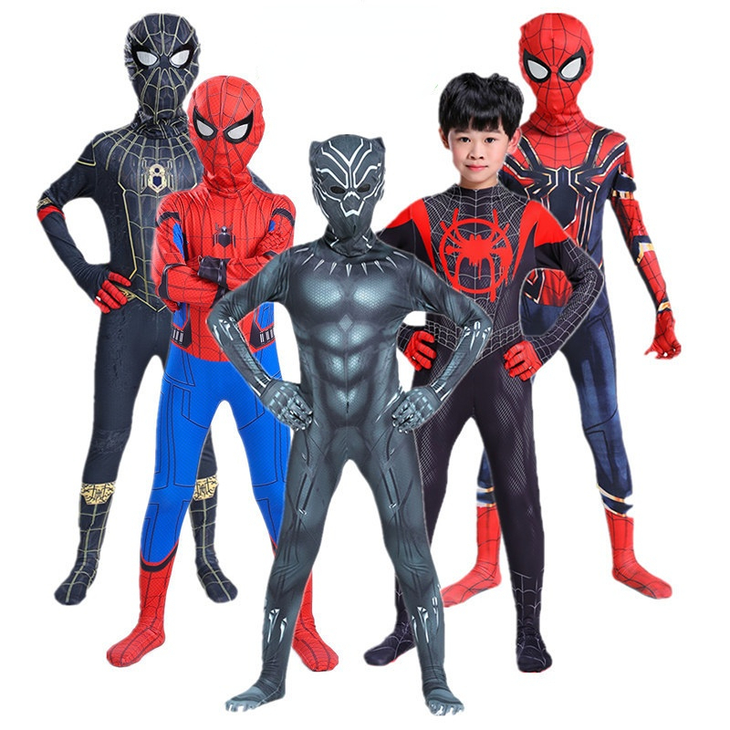 2-12 Anos Traje de Homem Aranha Infantil Traje de Superherói Traje de Crianças Infantil Superman Rou