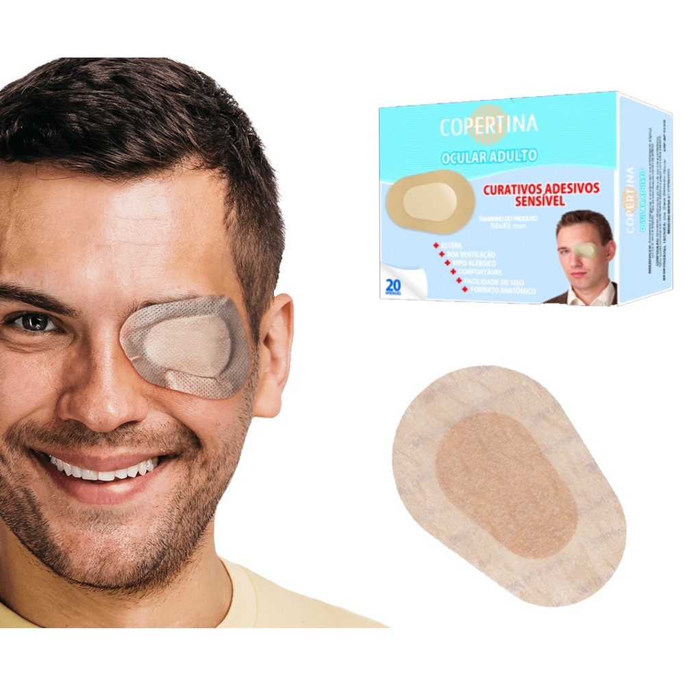 Protetor Ocular Tampão para olhos Curativo adulto 20 und