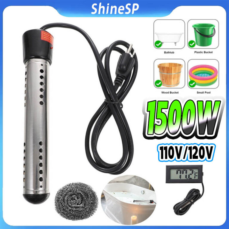 Aquecedor De Água De Imersão 1500w Portátil Com