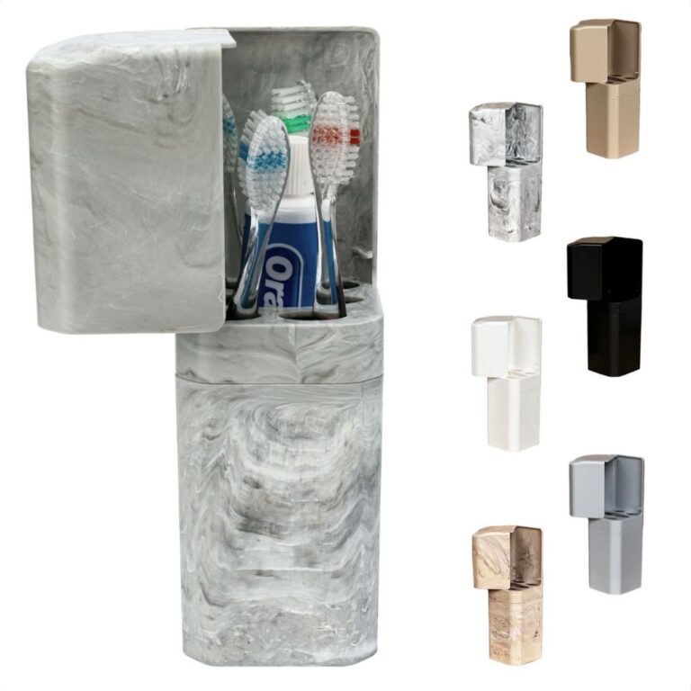 Porta Escovas e Creme Dental com Encaixe Adesivo