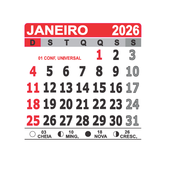 MINI BLOQUINHO CALENDÁRIO 2026 5X5CM P/ IMÃ GELA