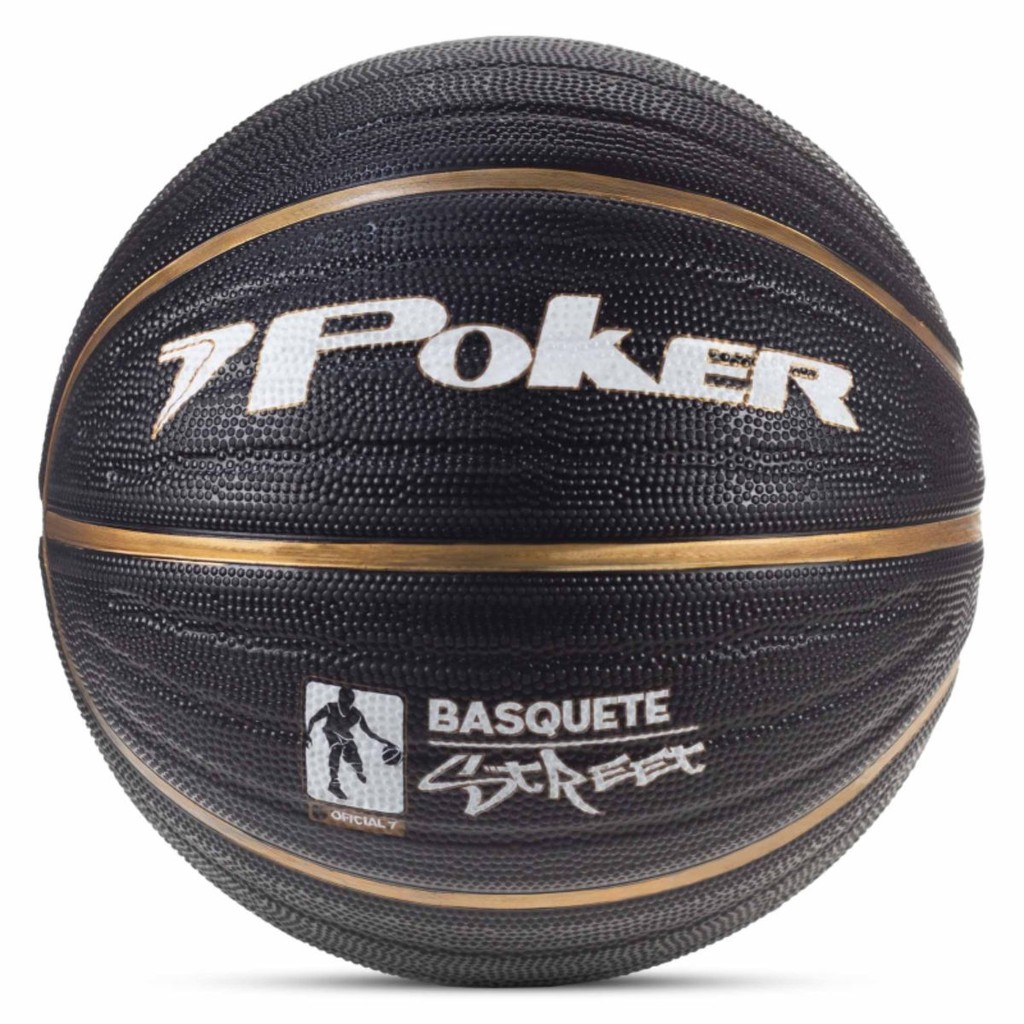 Bola de Basquete Street N°7 OFICIAL Poker – Para Basquete de RUA  em quadra externa e  area aberta