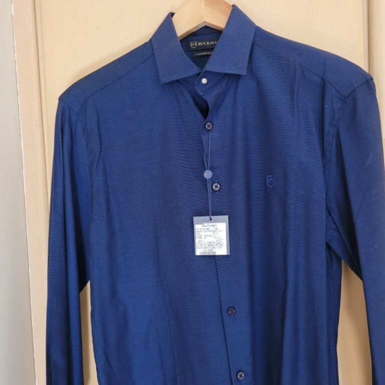 Camisa Masculina Festas Eventos Azul Buckman Nunca