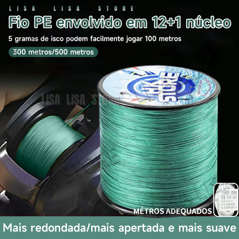 KIT 2 500M Mordida Previne Linha De Pesca Trançad