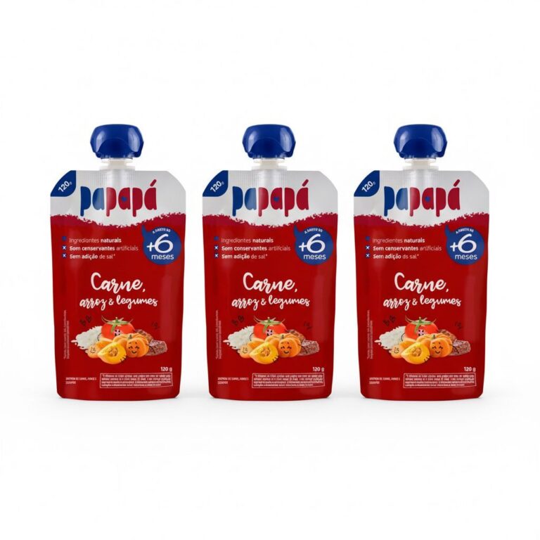 Kit Papinha Papapá – Carne, Arroz e Legumes