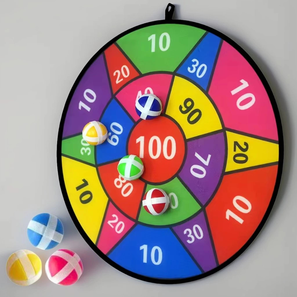 Tiro Ao Alvo Tecido Velcro Bolinha Jogo Brinquedo Criança Jogo de Dardos Infantil 40cm